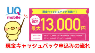 現金キャッシュバックキャンペーン申込みの流れ