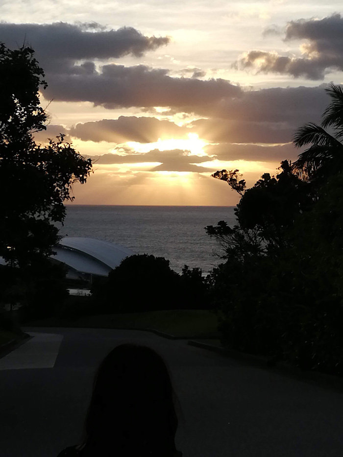 美ら海水族館からの夕日