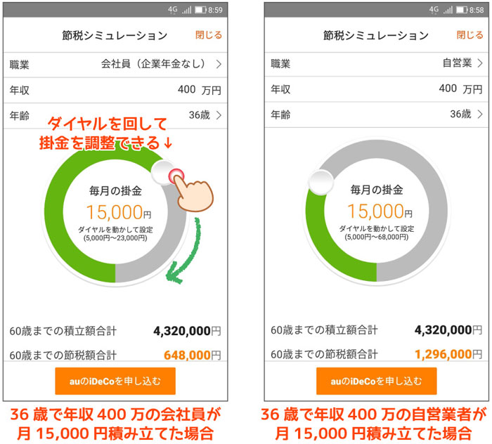 節税シュミレーション