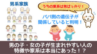 男の子、女の子ばかりが生まれる家系