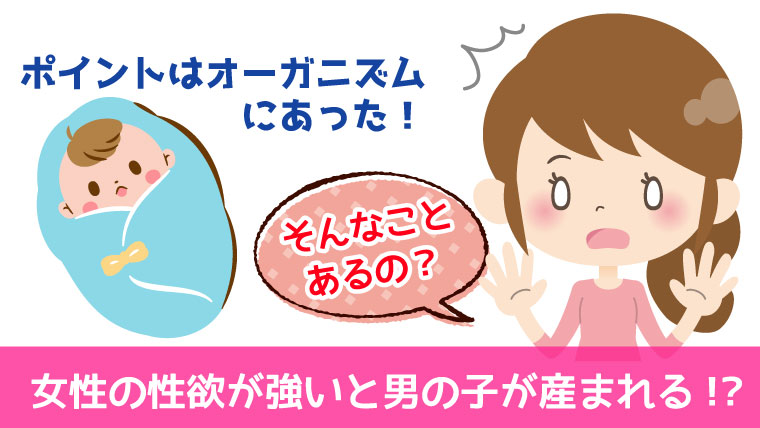 女性の性欲が強いと男の子が産まれるってホント ポイントはオーガニズム ぷちせん